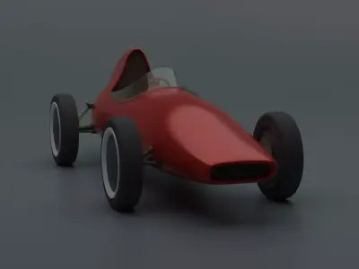 Racing Retro Car Free 3D model