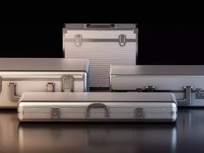 Industrial Metal Storage Cases Collection 3D model