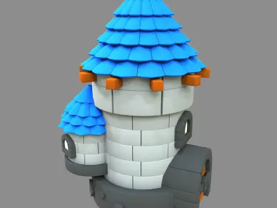 Stylized Tower 3d model Low-poly 3D model