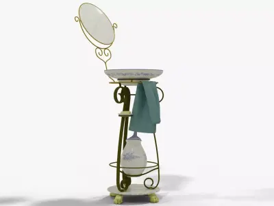 Antique washstand 3D model
