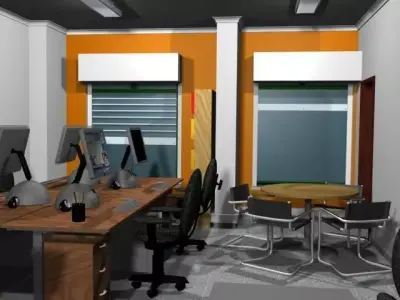 web design office - 3d model a 3D model