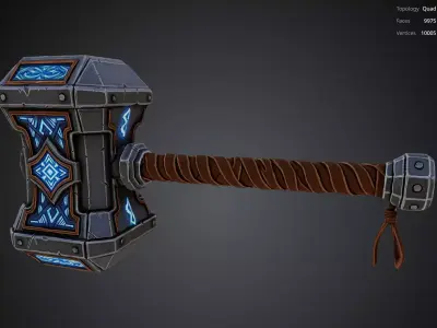 Fantasy Hammer 3D model purchase