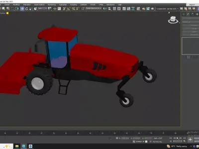 Harvester Swather Windrower R216 Simplified Low-poly 3D model