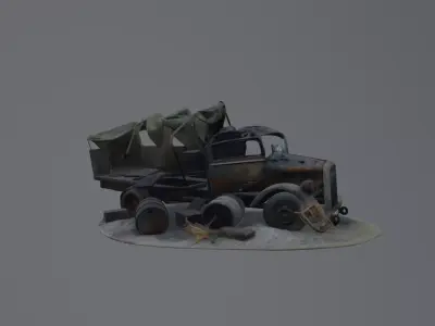  truck wreck 3D model