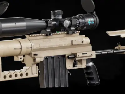 Cheytac M200 Gamerady Model Low-poly 3D model
