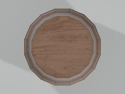 Heavy Toasted Lowpoly Hogshell Barrel Low-poly 3D model