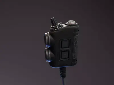 SC4200 PRC169 Radio with Dual PTT Controller Low-poly 3D model