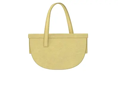 Yellow Leather Shoulder Bag 3D model