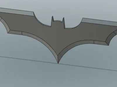 batarang batman logo 3D print model