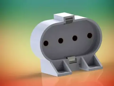 2g11 plug with three holes Free 3D model