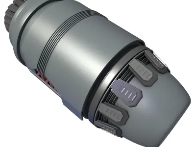 Metalic Rocket Engine Stardrive SCFI UFO 3D model
