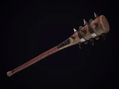 Two-handed Mace Low-poly 3D model