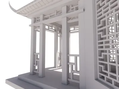Traditional Chinese Pavilion 3D model