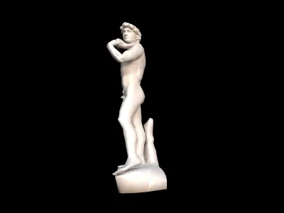 lowpoly David Statue by Michelangelo  3D model