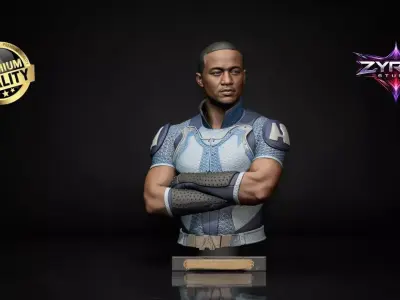 A-Train Bust STL The Boys 3D Print Sculpture Collector Model 3D print model