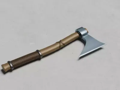 Warrior Hatchet Low-poly 3D model