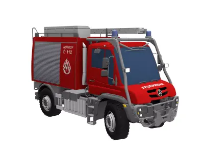Mercedes Unimog U535 Fire Truck  3D model