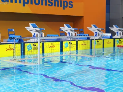 Water polo goal 3D model