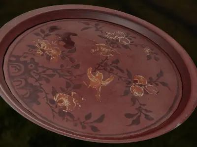 Traditional Plates Low-poly 3D model
