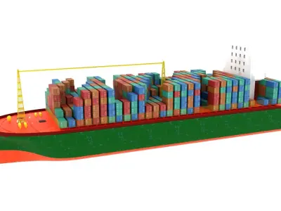 Container Ship  3D model
