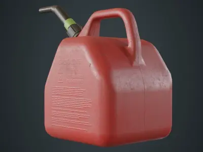 Fuel Can 5B Low-poly 3D model