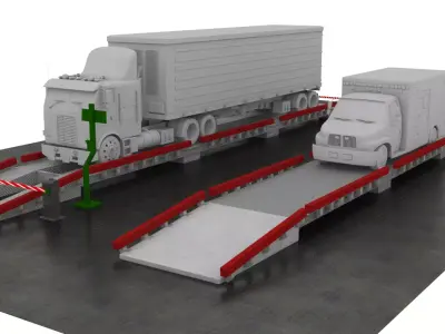 Truck Scales Low-poly 3D model
