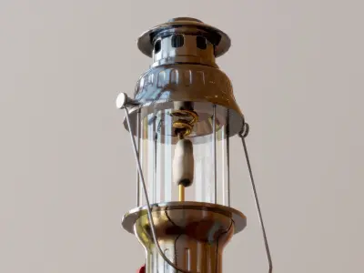 Gas Lamp Low-poly 3D model