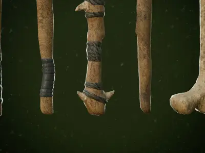 melee weapon Low-poly 3D model
