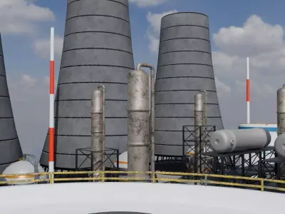 Refinery Unit - Game Ready - PBR  Low-poly 3D model
