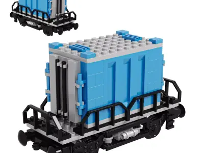 Train Lego Container 3D model