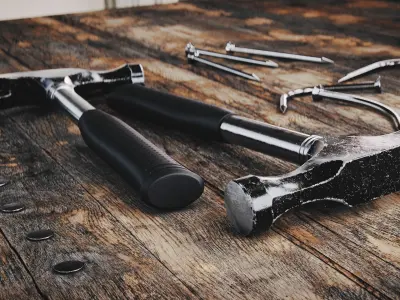 High Quality Worn Hammer 3D model