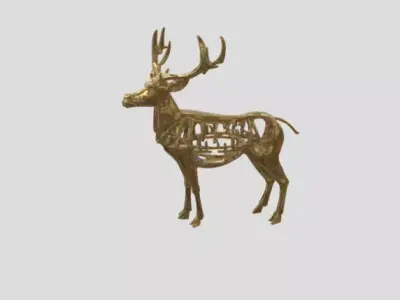 Golden Deer by Tripo AI Free 3D model