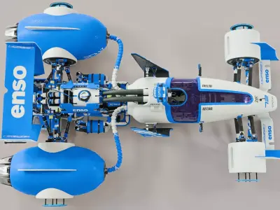 Sci-Fi Race Car 3D model
