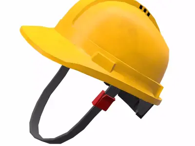 Safety Helmet Low Poly Low-poly 3D model