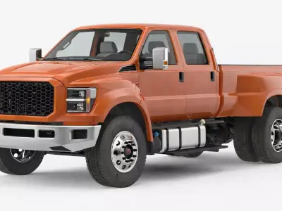 Generic Large Pickup Heavy Duty Oversized Utility Truck 06 3D model