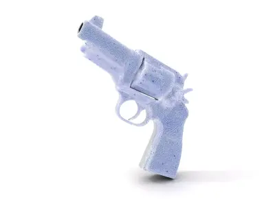 Classic Revolver Steel model pack Low-poly 3D model