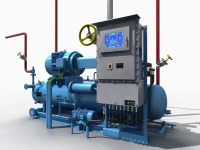 Ammonia Compressor 3D model