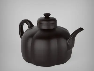 Chinese Classic  Purple Sand Clay Teapot 2  with PBR materials 3D model