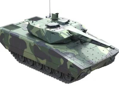 Lynx KF41 tank Low-poly 3D model