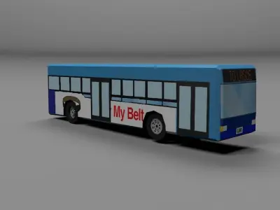 Low Poly BRT bus Low-poly 3D model
