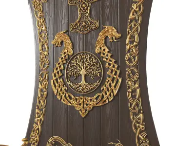 Viking throne 3D model