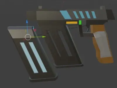 SCI FI Pistol Free low-poly 3D model