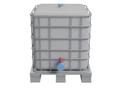 Plastic Water Tank Low-poly 3D model