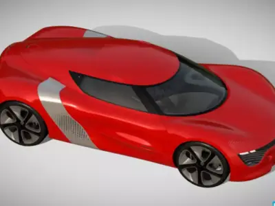 3D 2010 Renault DeZir Concept Model 3D model
