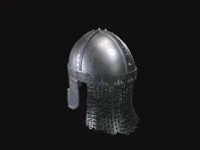 Medieval Helmet V06 Low-poly 3D model