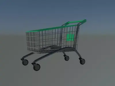 Shopping cart trolly Free 3D model