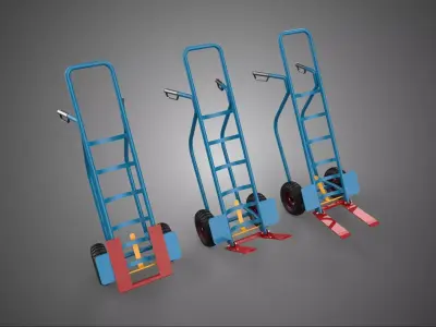MANUAL FORKLIFT PALLET JACK HAND TRUCK TROLLEY TILT FORK LIFTER 3D model