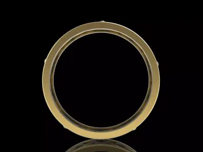 Antique Floral Wedding Band 3D print model