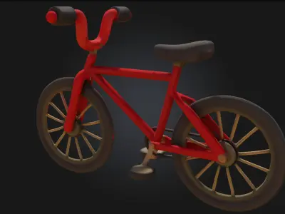 Red Bicycle  A Classic Ride Full of Character and Charm 3D model
