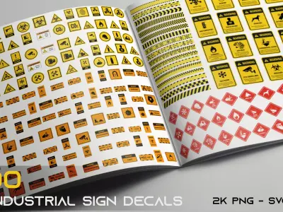 Industrial Sign Decal Texture